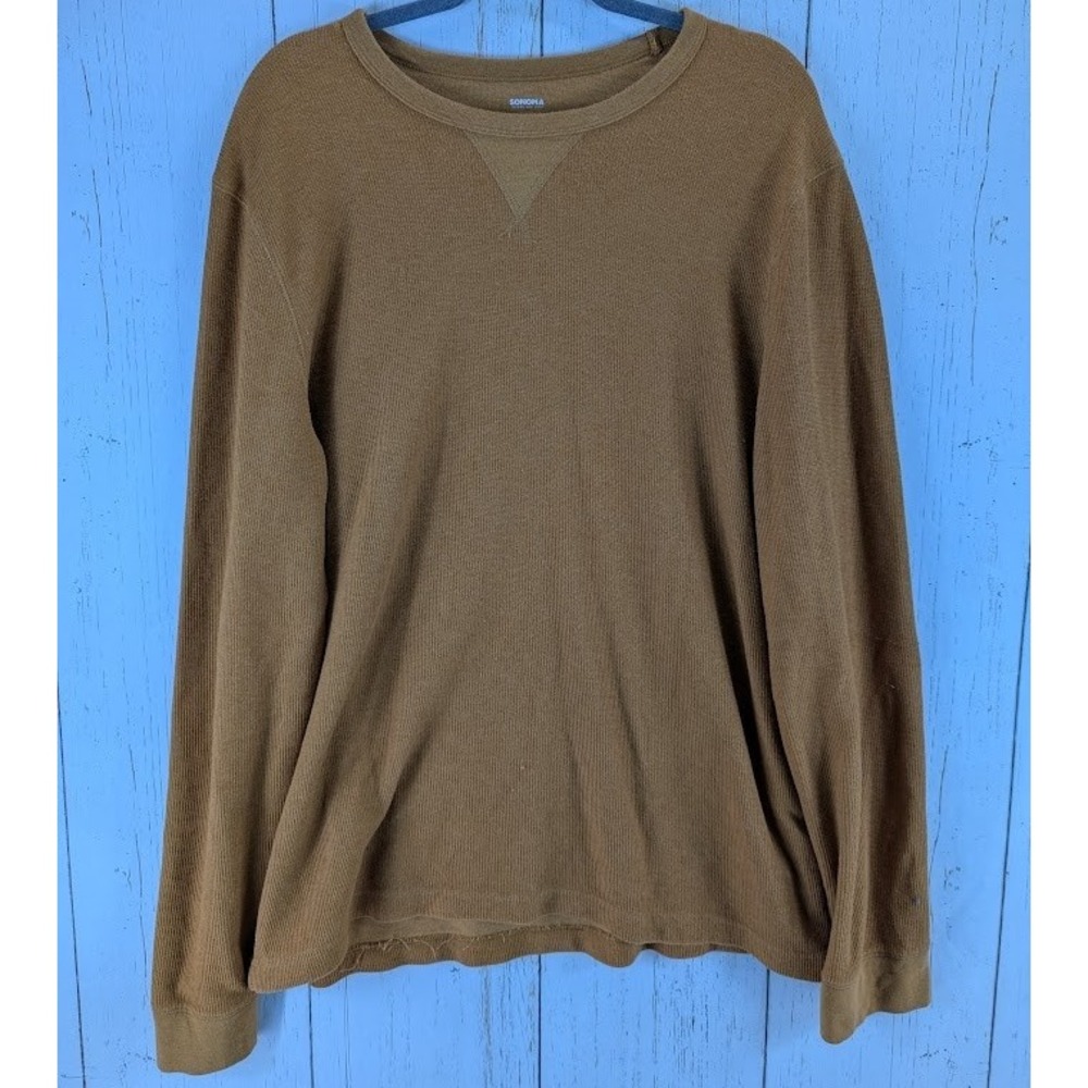 Sonoma Size XXL Mustard Yellow Knit Long Sleeve Womens Top